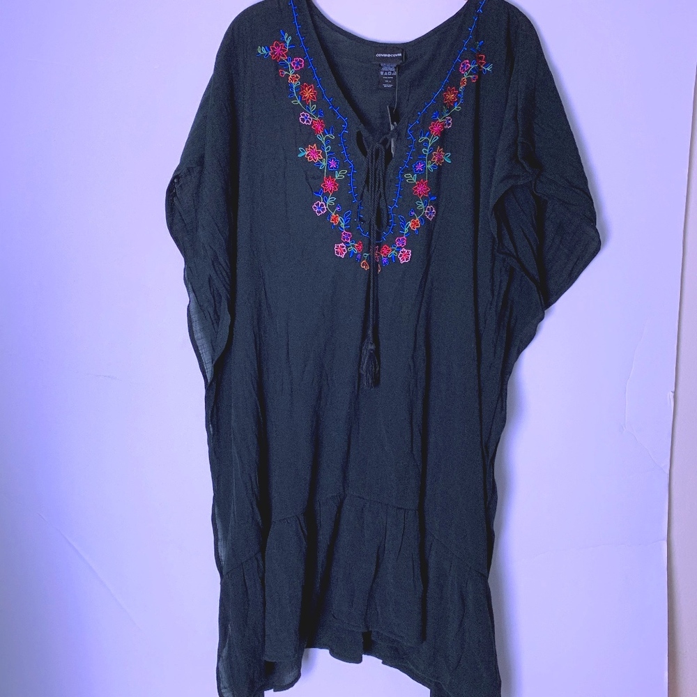 Cover 2 Cover Black Caftan Tunic (NWT) - Size XL